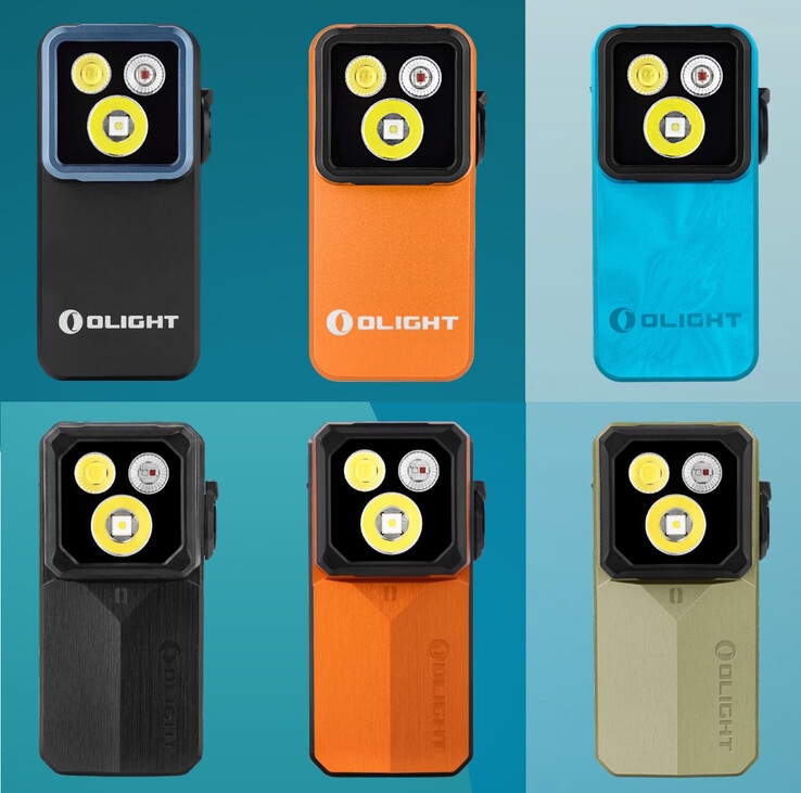 L’Olight Oclip 2 Pro (in alto) è disponibile in nero, arancione o blu mare, mentre l’Oclip 2 Ultra (in basso) è disponibile in nero onice, arancione ambra o verde oliva.