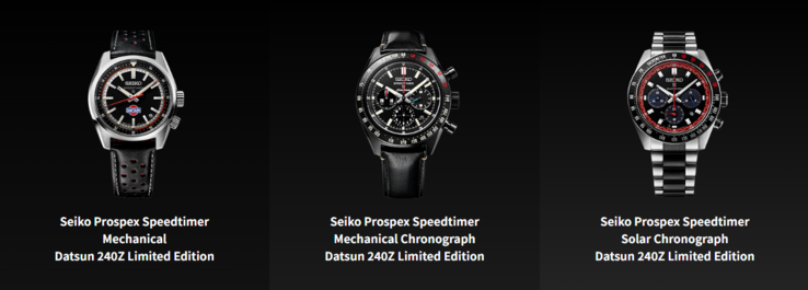 Gli orologi Seiko Prospex Speedtimer Datsun 240X Limited Edition. (Fonte: Seiko)