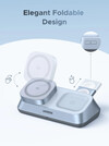 Il nuovo caricatore magnetico senza fili MagFlow 3-in-1 di Ugreen. (Fonte: Ugreen)