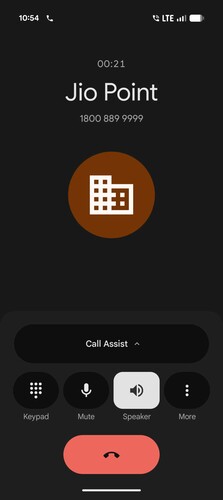 Schermata di chiamata