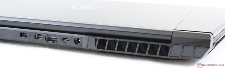 Leto Posteriore: 2 x Mini DisplayPort 1.4, HDMI 2.0, USB 3.0 Type-C, DC-in