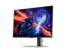 Un'immagine promozionale del monitor da gioco Odyssey OLED G6 500Hz di Samsung su sfondo bianco. (Fonte immagine: Samsung)