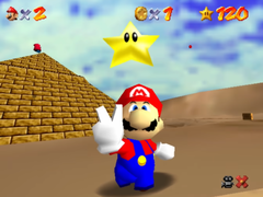 Uno screengrab della versione Dreamcast di Super Mario 64 (fonte: Video Game Esoterica)