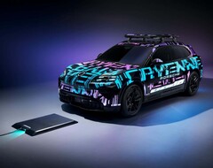 Il SUV elettrico Porsche Cayenne con ricarica wireless (Fonte: Porsche)