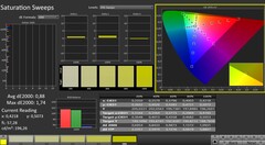 CalMAN: saturazione del colore (calibrata)