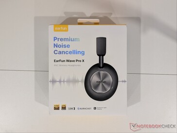 Confezione di vendita al dettaglio delle cuffie EarFun Wave Pro X.