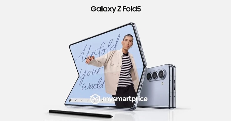Materiale promozionale di Samsung Galaxy Z Fold5. (Fonte: MySmartPrice)