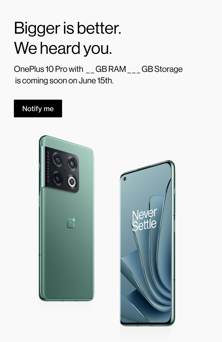 Il 10 Pro da 12 GB mancante sta per arrivare in Nord America. (Fonte: OnePlus)