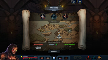 Nella foto: Una schermata di gioco di Legend of Keepers: Career of a Dungeon Manager.