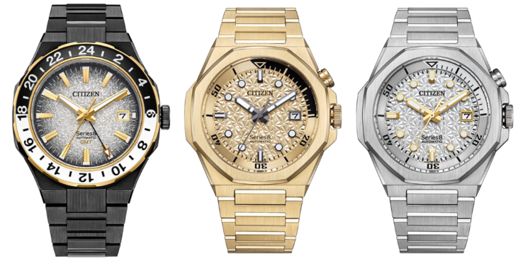 Da sinistra a destra: gli orologi Citizen NB6035-55H, NB6062-52P e NB6060-58H. (Fonte: Citizen)