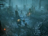Un'immagine che mostra un ambiente di Miasma Chronicles, attualmente scontato del 70% su Steam.