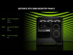 Prezzi ufficiali e data di uscita delle varianti RTX 5060 Ti 16GB e 8GB. (Fonte immagine: Nvidia)