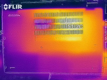 Distribuzione del calore sotto carico - lato inferiroe