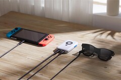 L&#039;accessorio XREAL Beam collega gli occhiali Air AR a dispositivi come Nintendo Switch. (Fonte: XREAL)