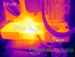 NVIDIA GeForce RTX 3080 Ti FE heatmap durante lo stress FurMark