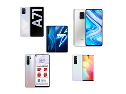 Test: Xiaomi Mi Note 10 Lite vs. Huawei P40 Lite 5G vs. realme 6 Pro vs. Samsung Galaxy A71 vs. Redmi Note 9 Pro. Dispositivi di test forniti da Huawei Germany, Samsung Germany, Xiaomi Germany, realme Germany, e Trading Shenzhen.