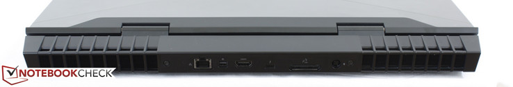 Rear: Gigabit RJ-45, mDP 1.2, HDMI 2.0, Alienware Graphics Amplifier, AC adapter