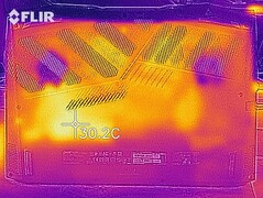 Mappa termica della parte inferiore del dispositivo inattivo