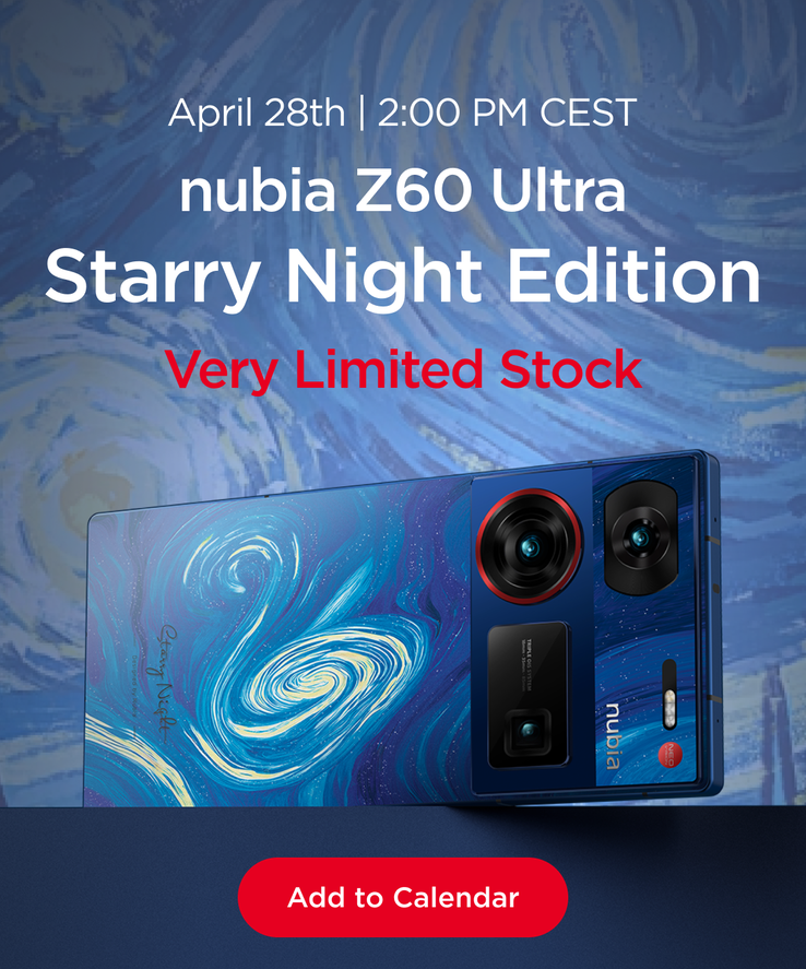 Nubia pubblicizza l'imminente edizione Z60 Ultra Starry Night. (Fonte: Nubia)