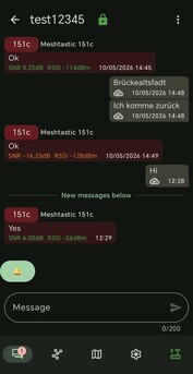 L'app Meshtastic funziona essenzialmente come un messenger