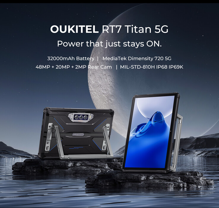 Un'anteprima dell'RT7 Titan. (Fonte: Oukitel)