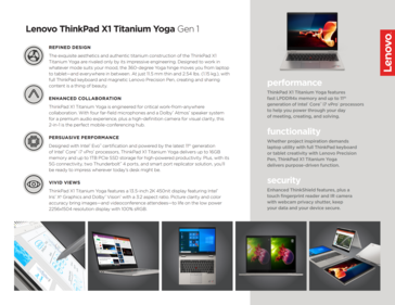Specifiche del Lenovo ThinkPad X1 Titanium Gen 1