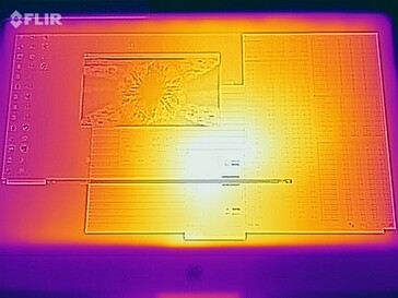 Temperature di superficie durante lo stress test (lato anteriore)