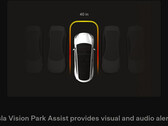 Il Park Assist con sola telecamera potrebbe non essere all'altezza della versione USS di notte (immagine: Tesla)