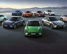 La famiglia di SUV elettrici Xiaomi YU7 in tutti gli allestimenti e colori. (Fonte: Xiaomi)