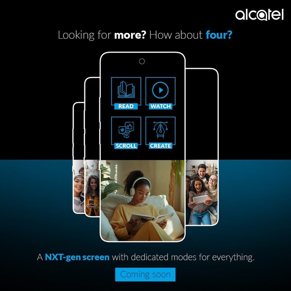 L'Alcatel V3 Ultra avrà un display TCL NXTPAPER. (Fonte immagine: Alcatel India)