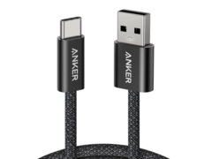 Il cavo Anker Zolo da USB-A a USB-C (nella foto) è costruito con un rivestimento intrecciato a 48 fili e resiste a oltre 10.000 piegature. (Fonte: Amazon/Anker)