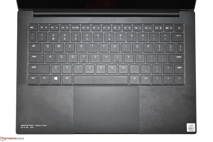 Area tastiera del Razer Blade Stealth 13