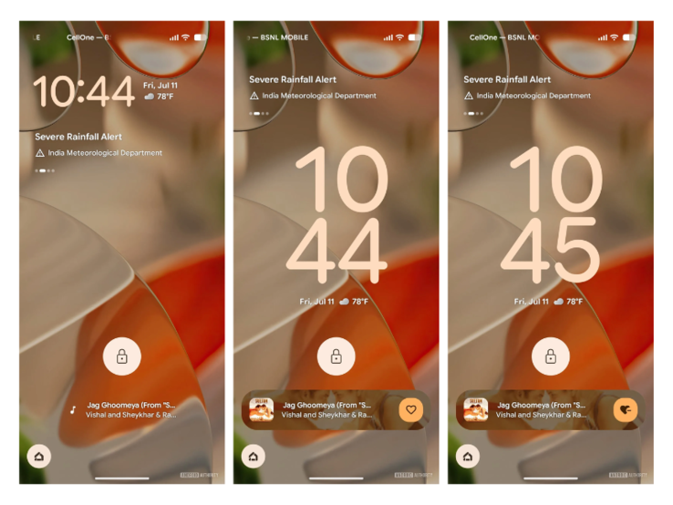 Screenshot della funzione Now Playing aggiornata. (Fonte: Android Authority)