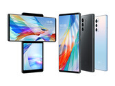 LG Wing nelle due colorazioni disponibili, Aurora Grey e Illusion Sky (Source: LG)