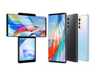 LG Wing nelle due colorazioni disponibili, Aurora Grey e Illusion Sky (Source: LG)