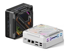 AOOSTAR GOD57 è disponibile in due opzioni di colore, entrambe con un&#039;illuminazione RGB di grande effetto. (Fonte: AOOSTAR)