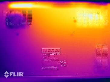 Immagine termica lato inferiore in stress test