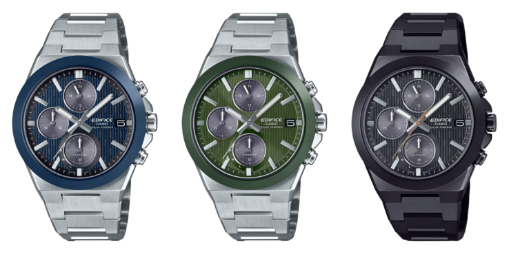 Da sinistra a destra: gli orologi Casio EFS-S650D-2A, EFS-S650D-3A e EFS-S650DC-1A. (Fonte immagine: Casio, a cura)