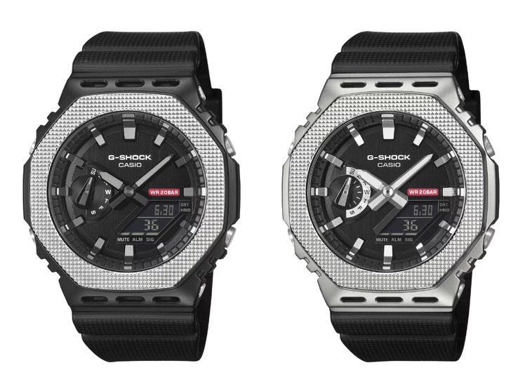 Casio G-Shock GM-5600M-1 (a sinistra) e GM-2100M-1A (a destra). (Fonte immagine: Casio, a cura)