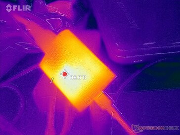 L'adattatore CA può raggiungere i 40 C quando si utilizzano carichi elevati per lunghi periodi