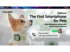 Un'immagine promozionale del PetPhone di GocalMe, uno smartphone progettato per gli animali domestici. (Fonte immagine: ucloudlink)
