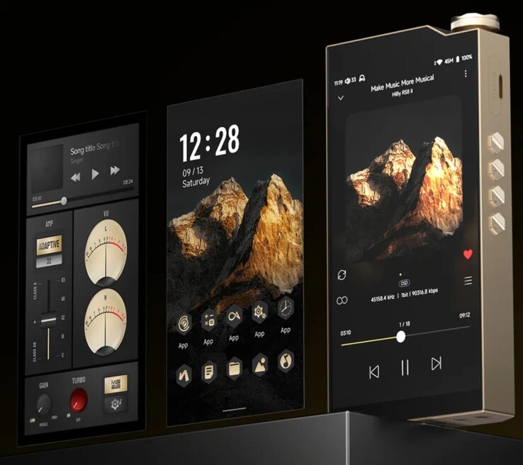 Il DAP HiBy RS8 II esegue HiByOS, una versione personalizzata di Android 13 ottimizzata per la riproduzione audio. (Fonte immagine: HiBy)