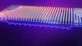 Elettrone sotto le porte dei punti quantici a 12 qubit (Fonte: Intel)