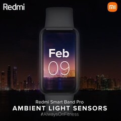 Il Redmi Smart Band Pro sarà lanciato fuori dalla Cina il 9 febbraio. (Fonte: Xiaomi)
