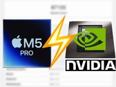 Apple M5 Pro non riesce a tenere il passo con la GPU RTX 5060 Laptop in Geekbench OpenCL.