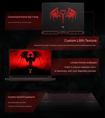Il portatile da gioco Lenovo Legion Y9000P Diablo IV è destinato ai fan di Diablo. (Fonte: Lenovo via Weibo)