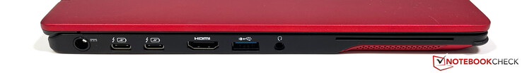 A sinistra: alimentazione, 2x Thunderbolt 4 (USB-C), HDMI, 1x USB-A 3.1 Gen1, jack da 3,5 mm, lettore di smartcard