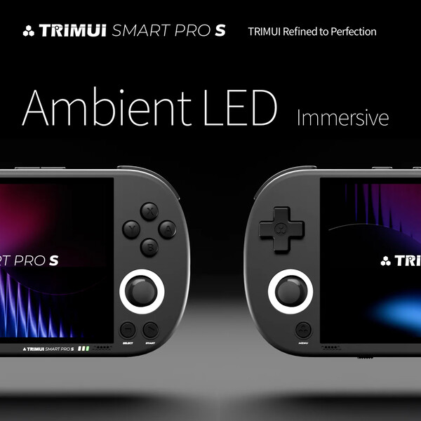TrimUI Smart Pro S ha un display LCD, joystick TMR e anelli LED.