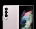 Il Galaxy Z Fold3 in uno dei suoi presunti nuovi colori. (Fonte: Twitter)