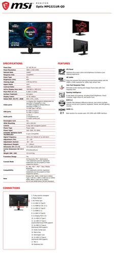 Optix MPG321UR-QD. (Fonte immagine: MSI)